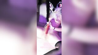 Cute girl tries monster ejaculating toy for the first time