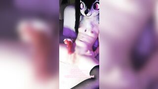 Cute girl tries monster ejaculating toy for the first time