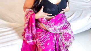 Big Tits Arabian sexy MILF Mom in Indian dress masturbates in hotel room while my dad is out of town