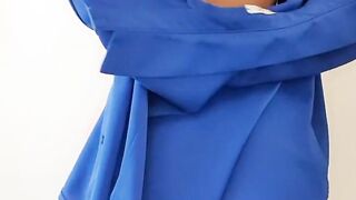 ITALIAN GIRL masturbates in the back of the office for her lover