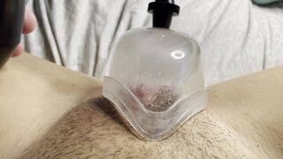 Pussy Pumping My Big Clit With My New Pussy Pump