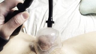 Pussy Pumping My Big Clit With My New Pussy Pump