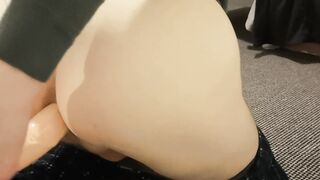 6 inch dildo in my tight ass