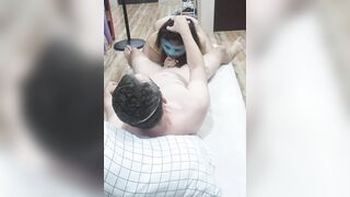 Asian wife lick cock and balls