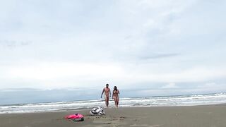 Fucking in public on the beach with hot Camila Vegas FULL ON RED