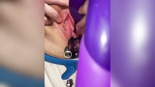 First time cervix play pee hole teasing with speculum