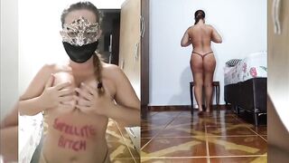 STRIPTEASE, RED LINGERIE SET PANTIES AND SWEATER, full video only for subscribers of my faphouse fan club