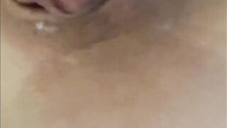 Slutty Collared MILF Fucks Her Creamy Pussy